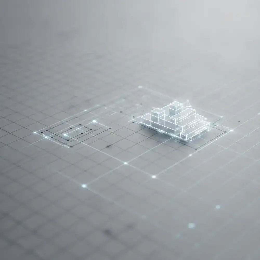 Abstract blueprint showing upcoming grid features and community leaderboards